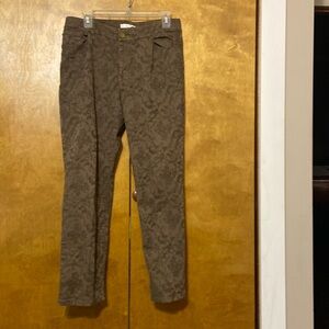 Chico’s embossed pants.   Size 8